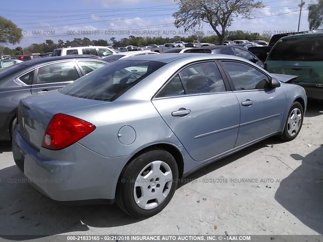 1G2ZF57B084271725 - 2008 PONTIAC G6 VALUE LEADER/BASE BLUE photo 4