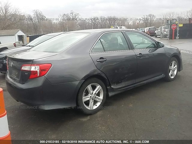 4T1BF1FK6DU219867 - 2013 TOYOTA CAMRY L/SE/LE/XLE GRAY photo 4