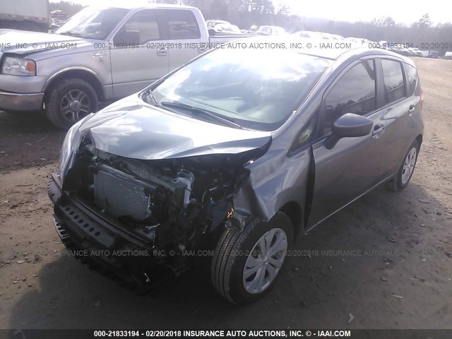 3N1CE2CP3HL377409 - 2017 NISSAN VERSA NOTE S/S PLUS/SV/SL/SR GRAY photo 2