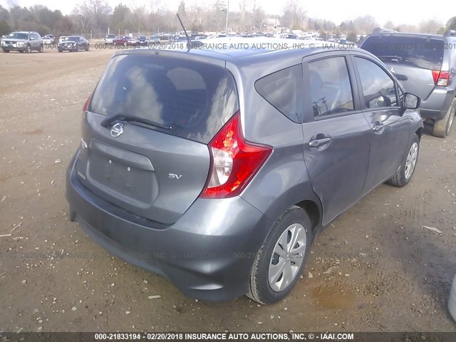 3N1CE2CP3HL377409 - 2017 NISSAN VERSA NOTE S/S PLUS/SV/SL/SR GRAY photo 4