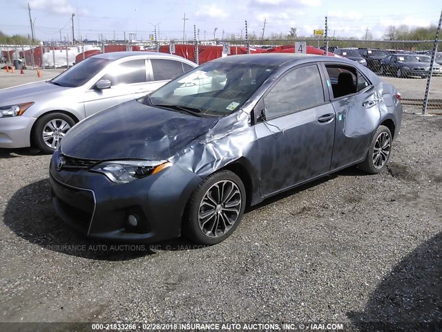 5YFBURHE8GP487403 - 2016 TOYOTA COROLLA L/LE/LE PLS/PRM/S/S PLS GRAY photo 2