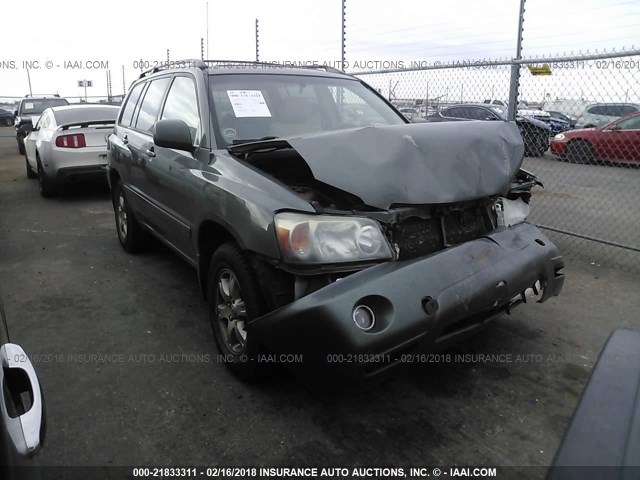 JTEDP21A440014470 - 2004 TOYOTA HIGHLANDER LIMITED GREEN photo 1