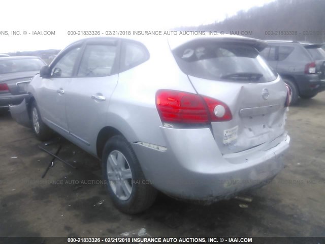 JN8AS5MVXDW632559 - 2013 NISSAN ROGUE S/SV SILVER photo 3