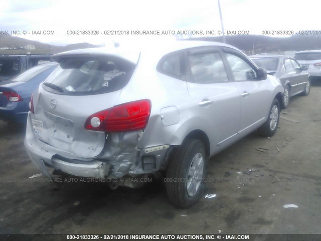 JN8AS5MVXDW632559 - 2013 NISSAN ROGUE S/SV SILVER photo 4