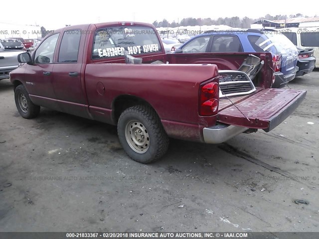 1D7HA18K57J537596 - 2007 DODGE RAM 1500 ST RED photo 3