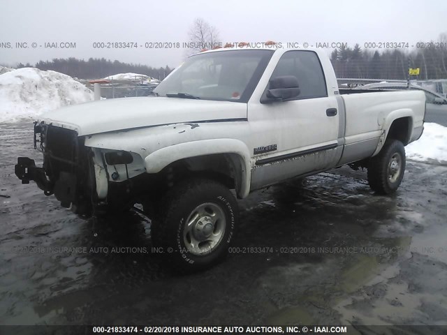 3B7KF26681M506303 - 2001 DODGE RAM 2500 WHITE photo 2