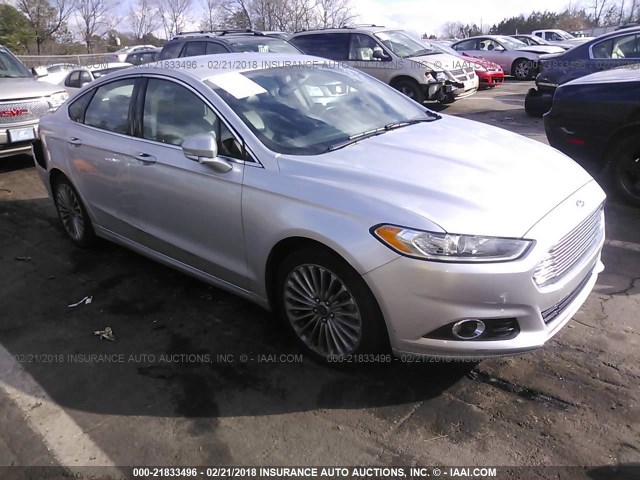 3FA6P0K94ER257922 - 2014 FORD FUSION TITANIUM SILVER photo 1