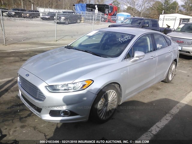 3FA6P0K94ER257922 - 2014 FORD FUSION TITANIUM SILVER photo 2