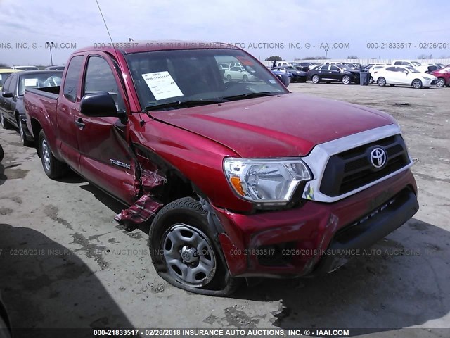 5TFTX4CN3EX042930 - 2014 TOYOTA TACOMA ACCESS CAB RED photo 1