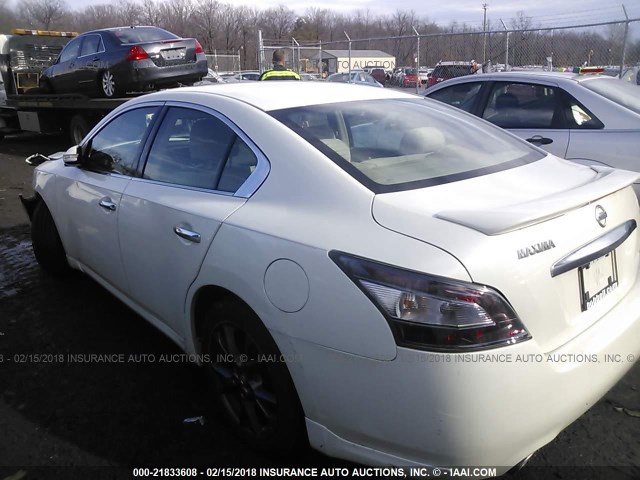 1N4AA5AP4EC906853 - 2014 NISSAN MAXIMA S/SV WHITE photo 3