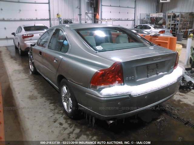 YV1RS592862522062 - 2006 VOLVO S60 2.5T GREEN photo 3