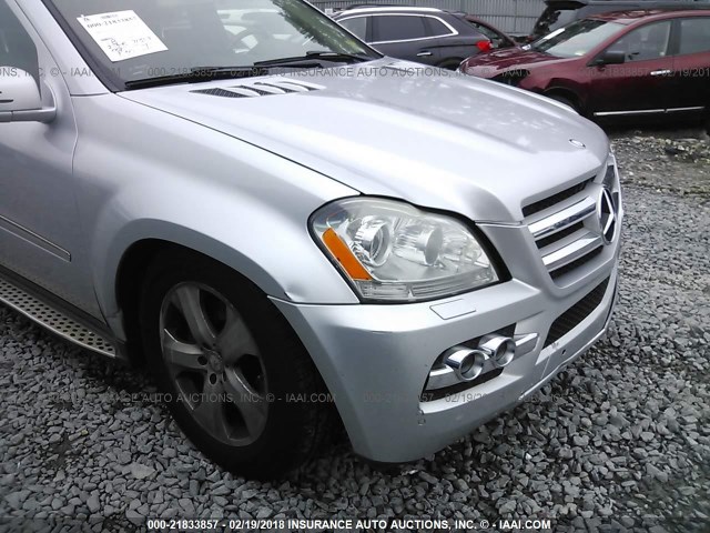 4JGBF7BE6BA732814 - 2011 MERCEDES-BENZ GL 450 4MATIC SILVER photo 6