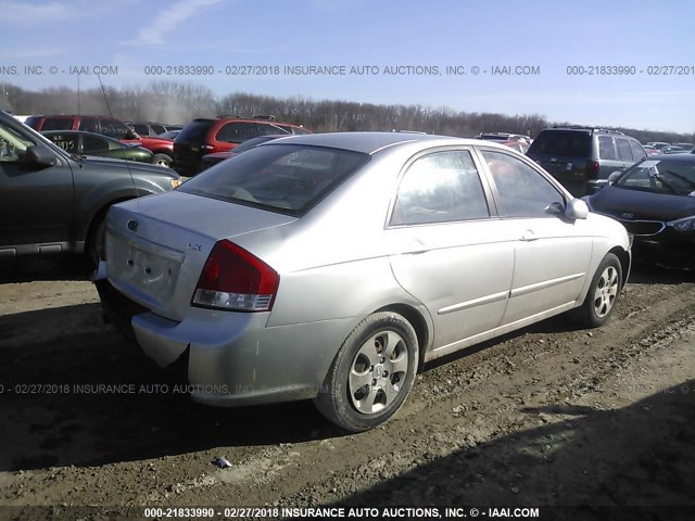 KNAFE221995650407 - 2009 KIA SPECTRA EX/LX/SX GRAY photo 4