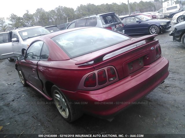 1FAFP42X8WF219579 - 1998 FORD MUSTANG GT RED photo 3