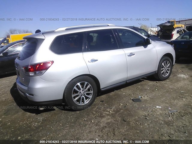 5N1AR2MM5EC629886 - 2014 NISSAN PATHFINDER S/SV/SL/PLATINUM 银色 照片 4