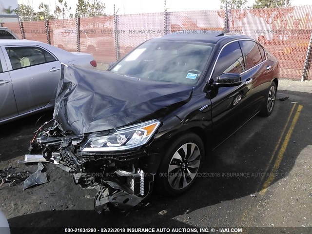 JHMCR6F50HC022131 - 2017 HONDA ACCORD HYBRID/EXL BLACK photo 2