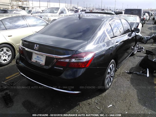 JHMCR6F50HC022131 - 2017 HONDA ACCORD HYBRID/EXL BLACK photo 4