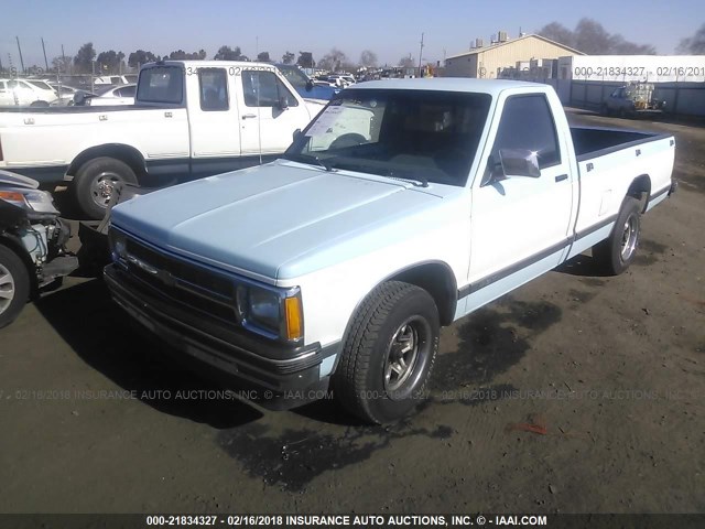 1GCCS14Z3M8105063 - 1991 CHEVROLET S TRUCK S10 BLUE photo 2