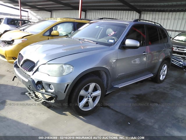 5UXFE43559L260186 - 2009 BMW X5 XDRIVE30I GRAY photo 2
