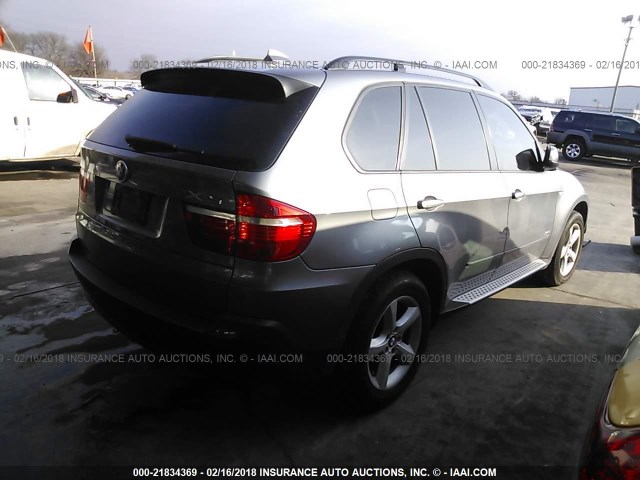 5UXFE43559L260186 - 2009 BMW X5 XDRIVE30I GRAY photo 4