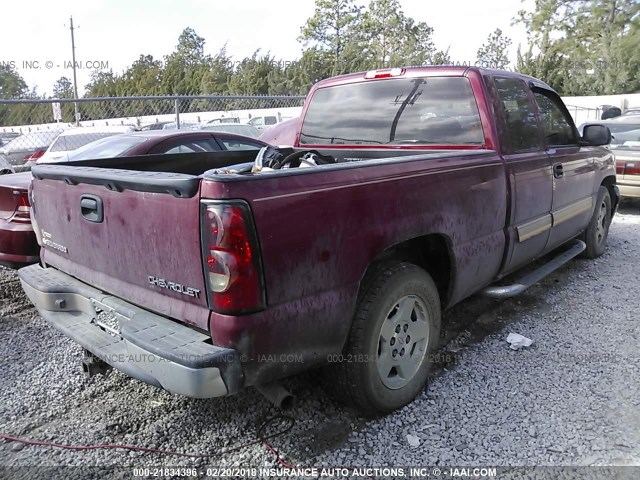 1GCEC19T85Z120129 - 2005 CHEVROLET SILVERADO C1500 RED photo 4