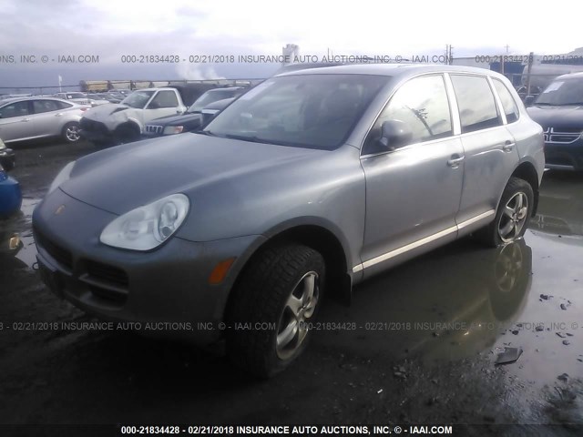 WP1AB29P35LA62233 - 2005 PORSCHE CAYENNE S SILVER photo 2