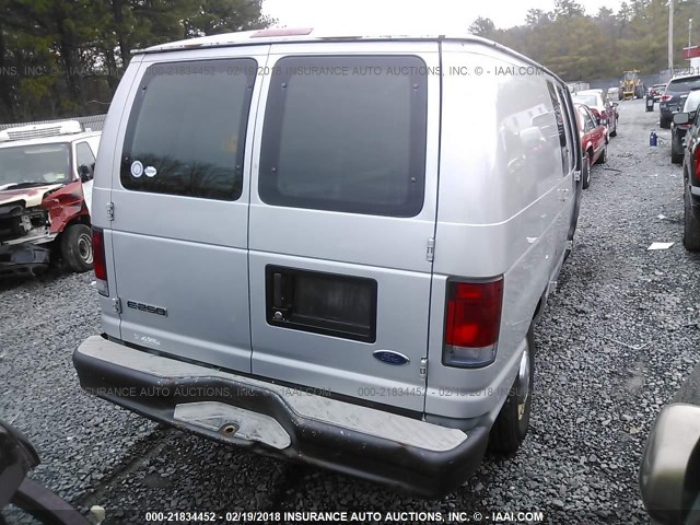 1FTNE24W36HA22084 - 2006 FORD ECONOLINE E250 VAN SILVER photo 4