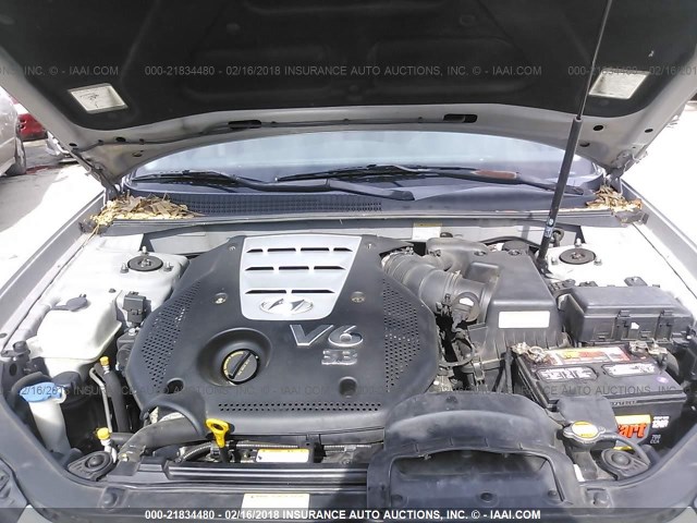 5NPEU46F66H034971 - 2006 HYUNDAI SONATA GLS/LX SILVER photo 10