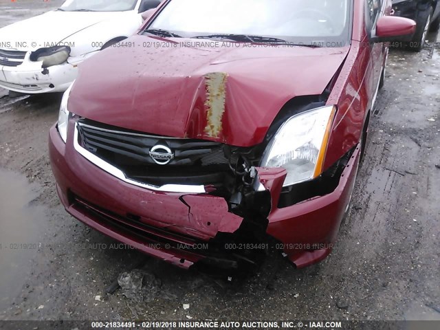 3N1AB6AP0AL728793 - 2010 NISSAN SENTRA 2.0/2.0S/SR/2.0SL RED photo 6