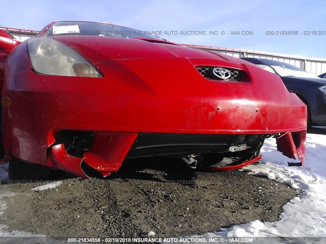 JTDDY38T3Y0033595 - 2000 TOYOTA CELICA GT-S RED photo 6