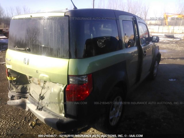 5J6YH28316L017669 - 2006 HONDA ELEMENT LX GREEN photo 4