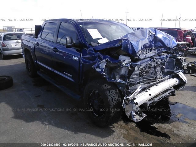 5TFEY5F11FX177636 - 2015 TOYOTA TUNDRA CREWMAX SR5 BLUE photo 1