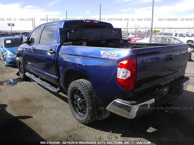 5TFEY5F11FX177636 - 2015 TOYOTA TUNDRA CREWMAX SR5 BLUE photo 3