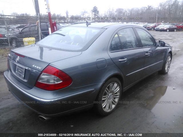 WDBUF90XX7X223275 - 2007 MERCEDES-BENZ E 550 4MATIC GRAY photo 4