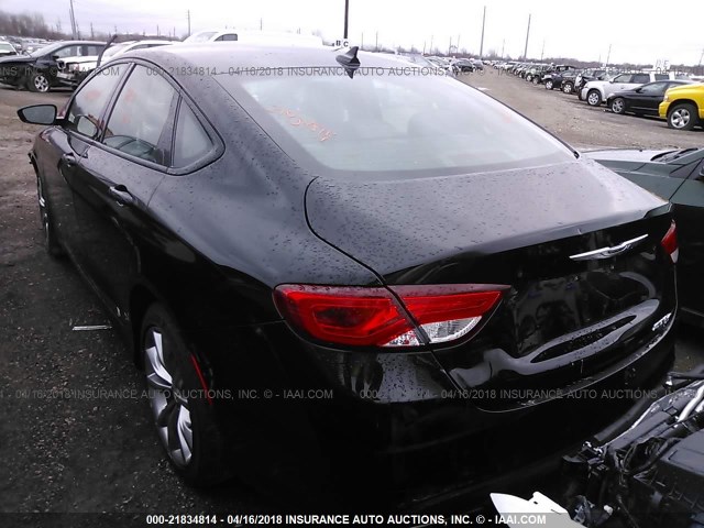 1C3CCCBB0FN712948 - 2015 CHRYSLER 200 S BLACK photo 3