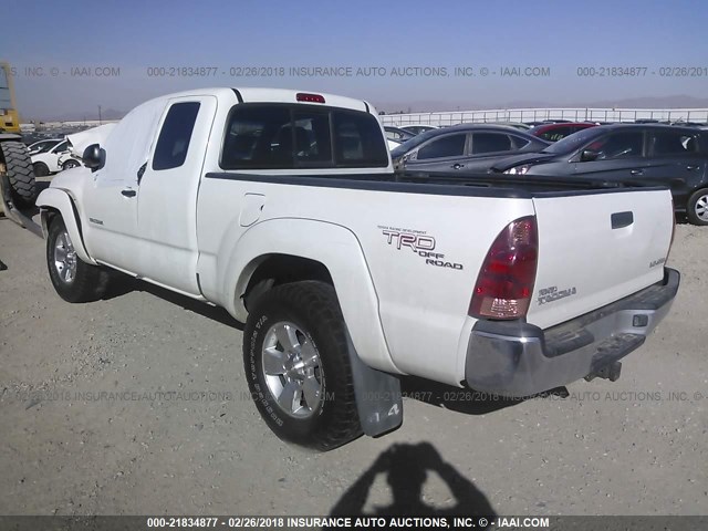 5TEUU42N78Z539149 - 2008 TOYOTA TACOMA ACCESS CAB WHITE photo 3