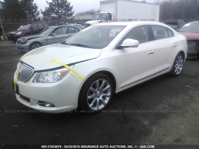 1G4GE5ED0BF389579 - 2011 BUICK LACROSSE CXS WHITE photo 2