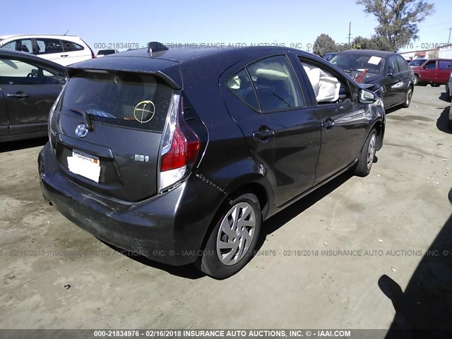 JTDKDTB39F1102583 - 2015 TOYOTA PRIUS C GRAY photo 4