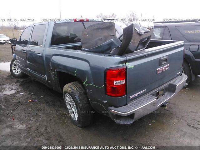 3GTU2UEH2EG435350 - 2014 GMC SIERRA K1500 SLE BLUE photo 3