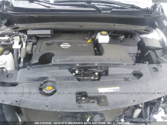 5N1AR2MN3GC630417 - 2016 NISSAN PATHFINDER S/SV/SL/PLATINUM 银色 照片 10