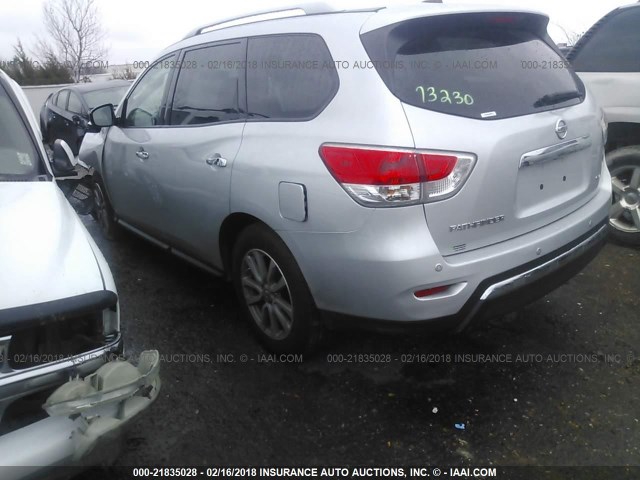 5N1AR2MN3GC630417 - 2016 NISSAN PATHFINDER S/SV/SL/PLATINUM SILVER photo 3