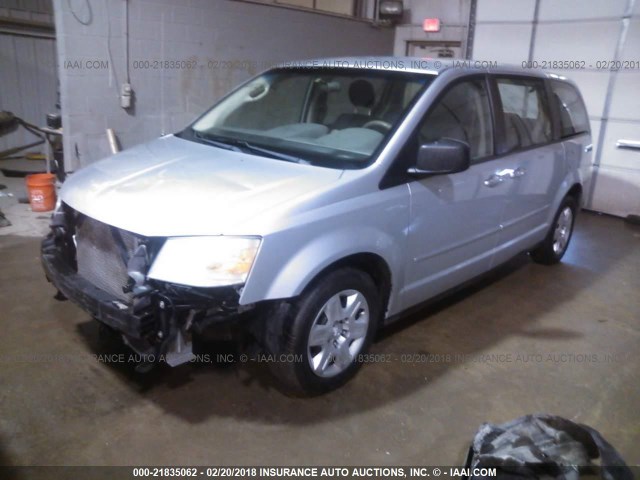 2D8HN44E39R630777 - 2009 DODGE GRAND CARAVAN SE SILVER photo 2