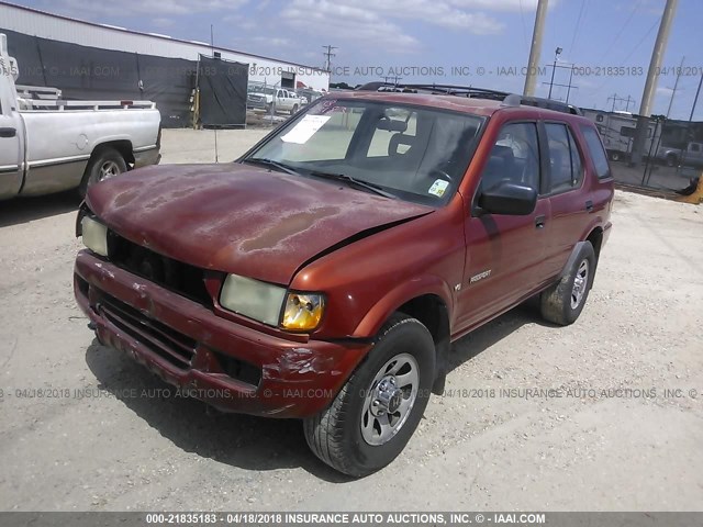 4S6CK58W2X4412231 - 1999 HONDA PASSPORT EX/LX RED photo 2