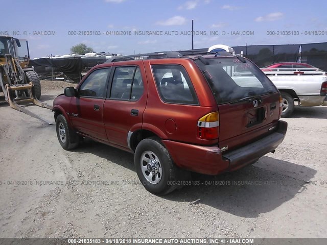 4S6CK58W2X4412231 - 1999 HONDA PASSPORT EX/LX RED photo 3