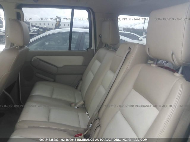 1FMEU75E08UA19252 - 2008 FORD EXPLORER LIMITED WHITE photo 8