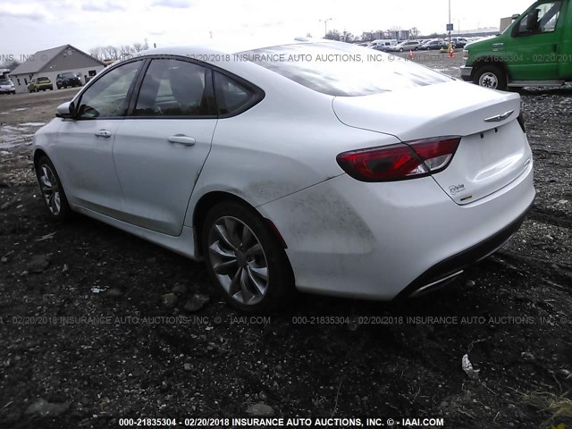 1C3CCCBB1FN657913 - 2015 CHRYSLER 200 S WHITE photo 3