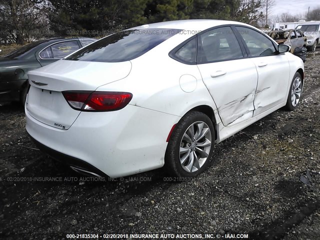 1C3CCCBB1FN657913 - 2015 CHRYSLER 200 S WHITE photo 4