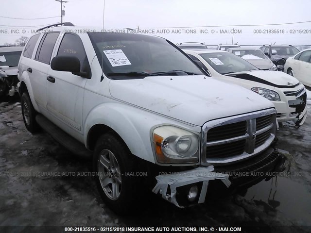 1D4HD48N65F518166 - 2005 DODGE DURANGO SLT WHITE photo 1