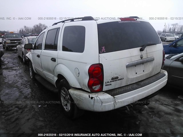 1D4HD48N65F518166 - 2005 DODGE DURANGO SLT WHITE photo 3