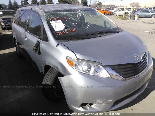 5TDKK3DC0BS108949 - 2011 TOYOTA SIENNA LE SILVER photo 1